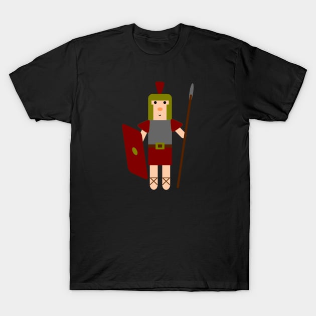 Cute Roman Soldier Legionnaire Warrior Series T-Shirt by POD Creations